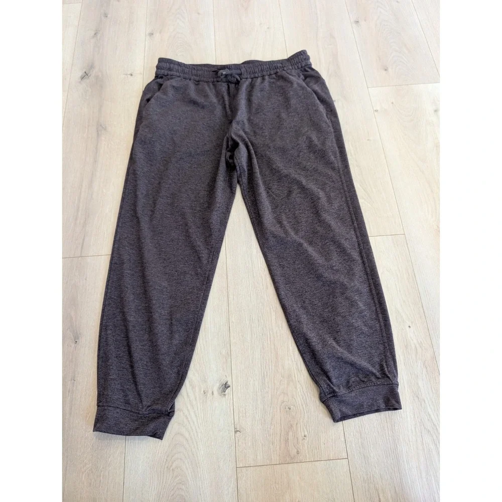 Lululemon Soft Jersey Classic-Fit Mid-Rise 7/8 Jogger Heathered Dark Espresso 10 - Picture 1 of 12